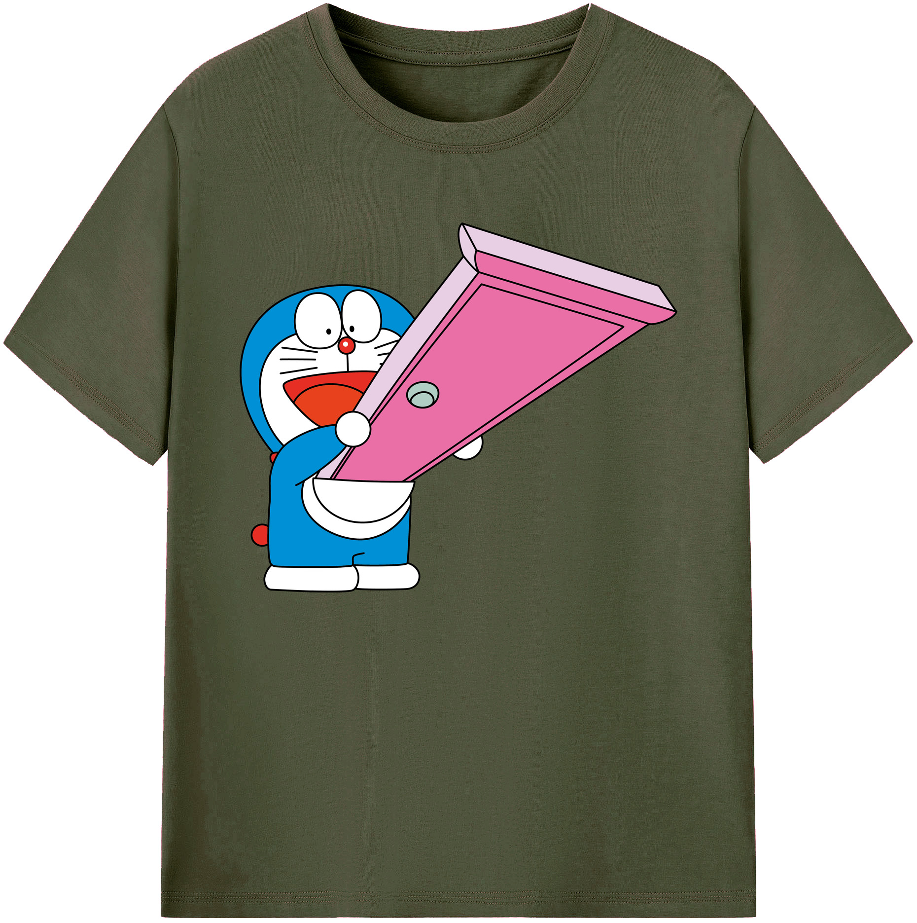（画像用） ドラえもん Doraemon 綿100％ メンズ半袖Tシャツ｜肌触りやわらか＆通気性